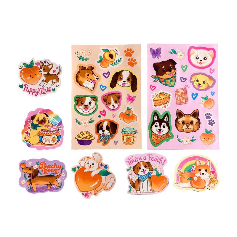 Ooly Stickiville Stickers -- Puppies and Peaches