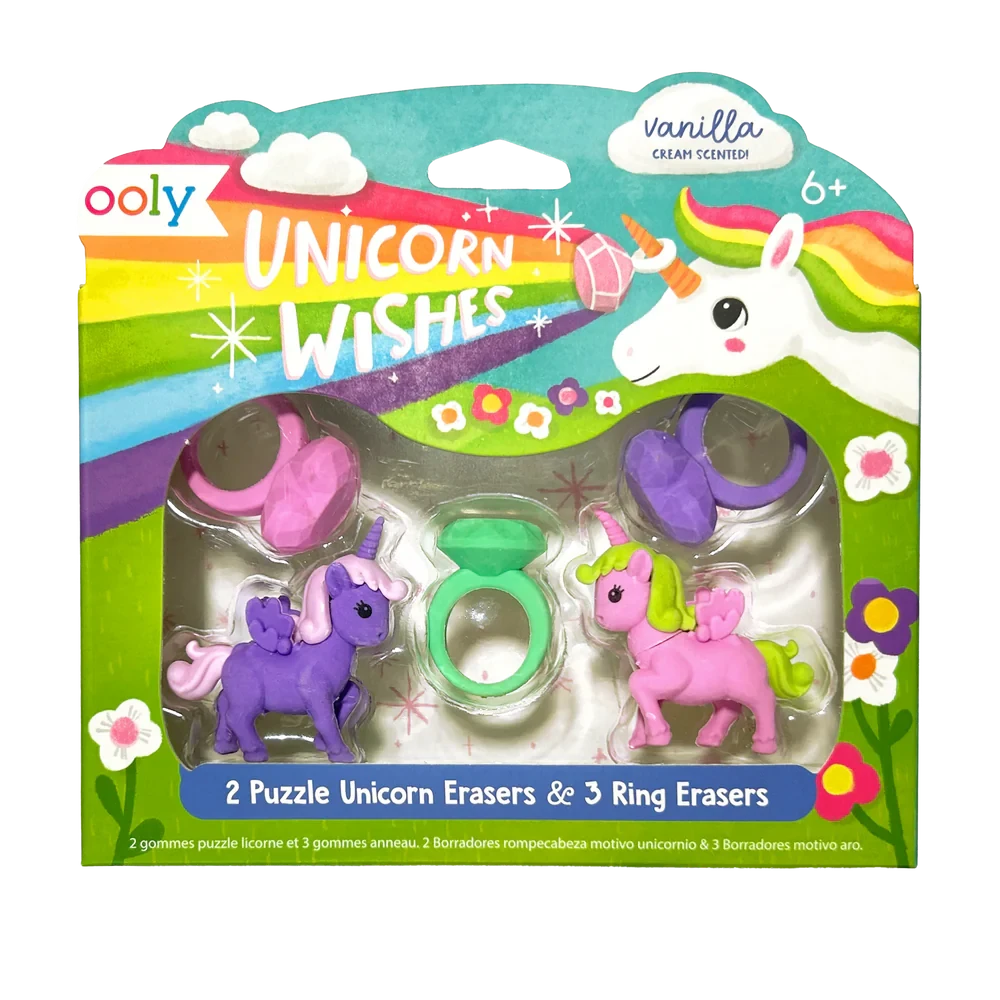 Ooly Unicorn Wishes: Scented Erasers - Set of 5
