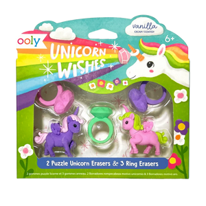 Ooly Unicorn Wishes: Scented Erasers - Set of 5