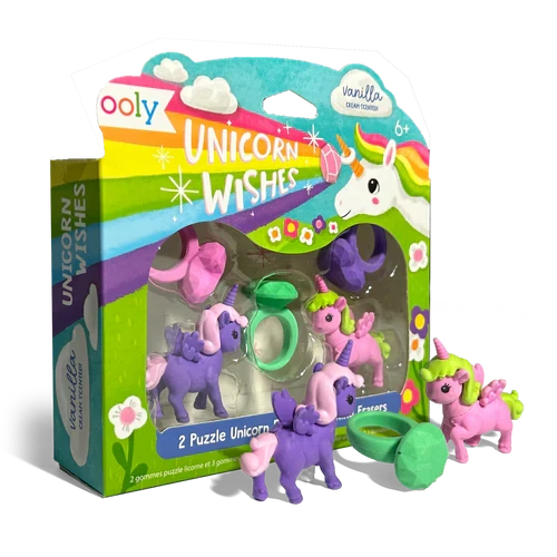 Ooly Unicorn Wishes: Scented Erasers - Set of 5