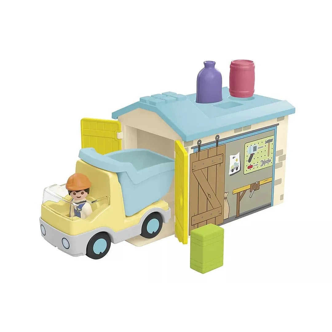 Playmobil JUNIOR: Construction Truck with Garage