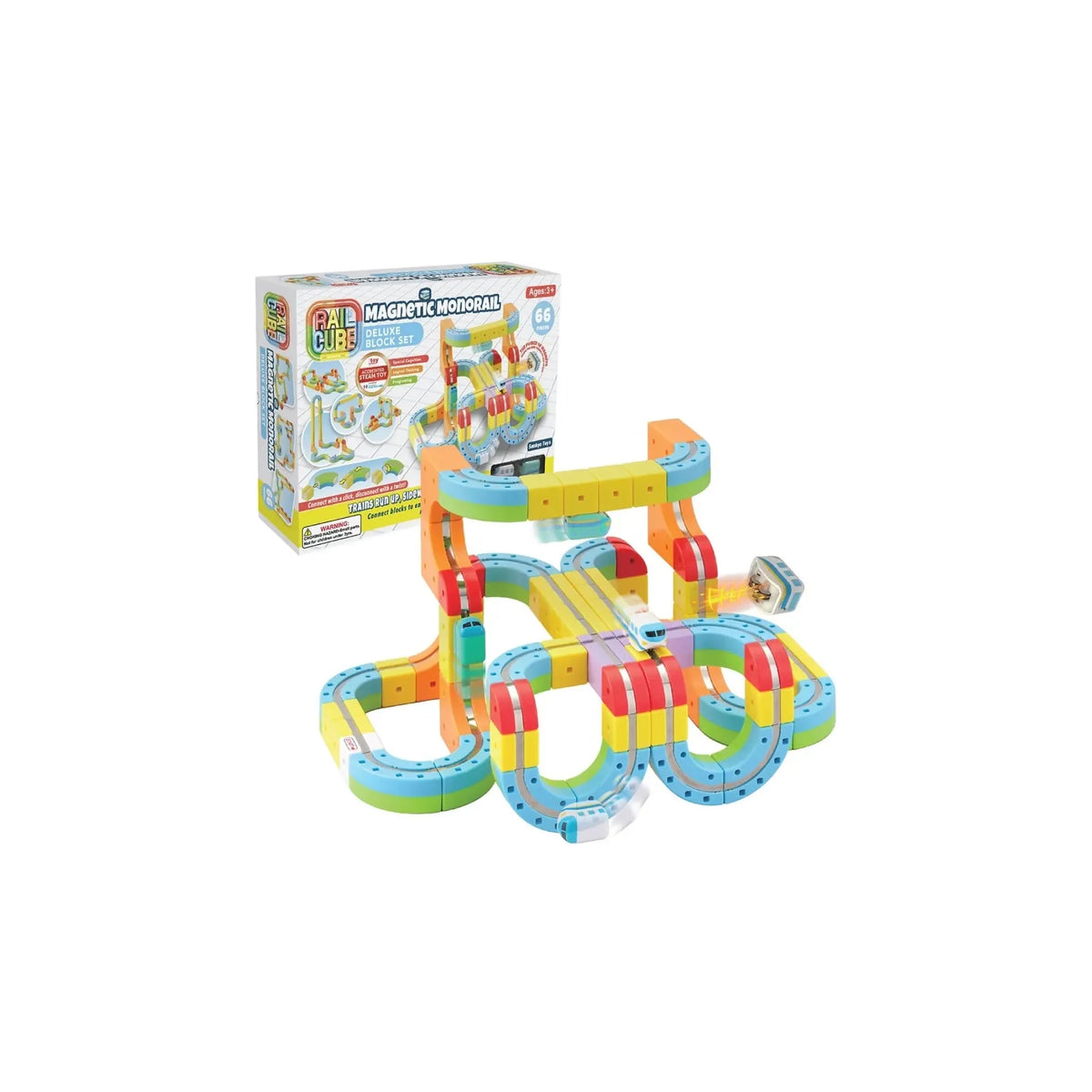 Rail Cube Magnetic Monorail Deluxe Block Set