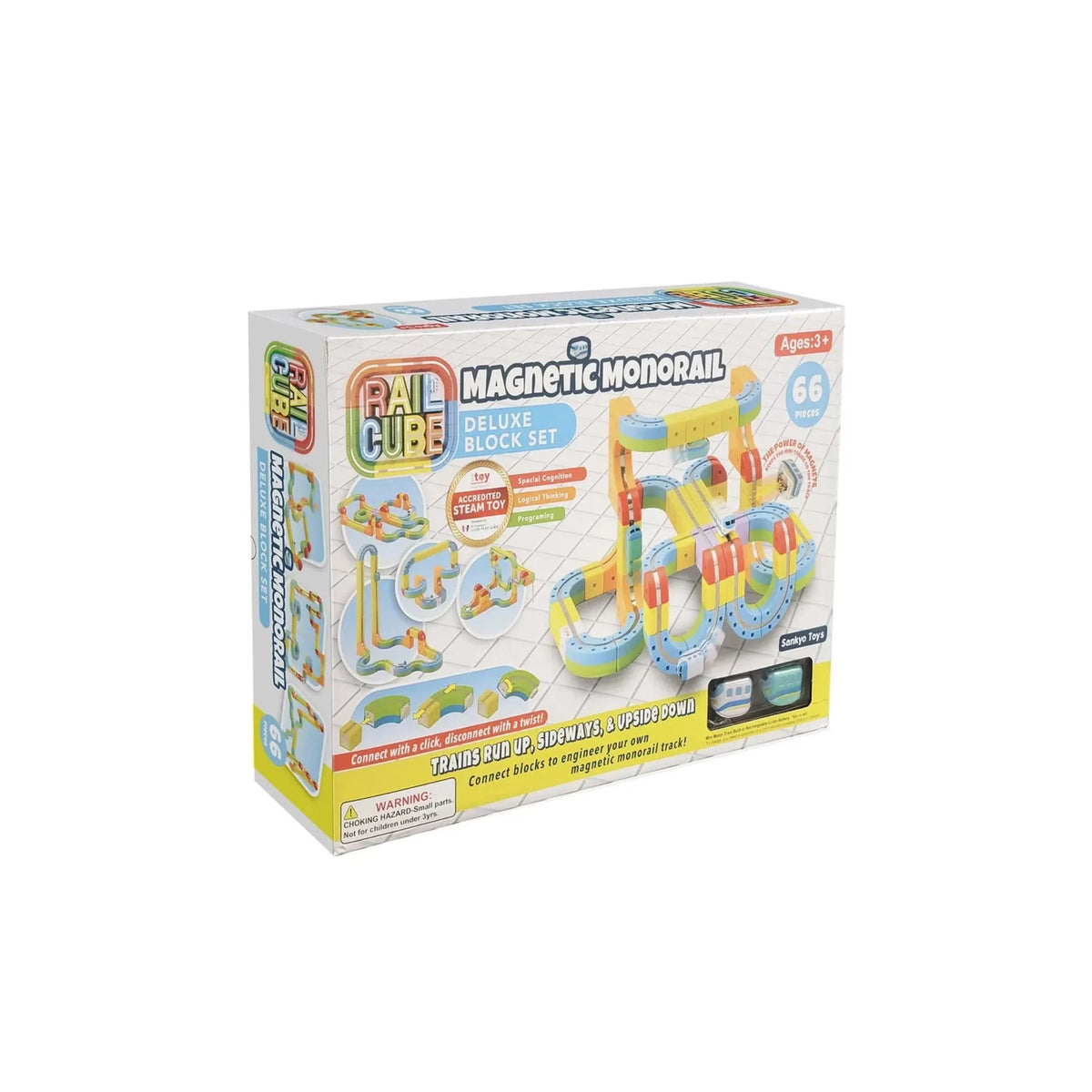 Rail Cube Magnetic Monorail Deluxe Block Set