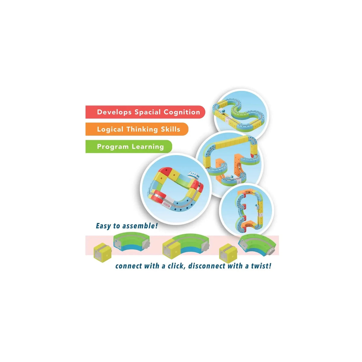 Rail Cube Magnetic Monorail Deluxe Block Set