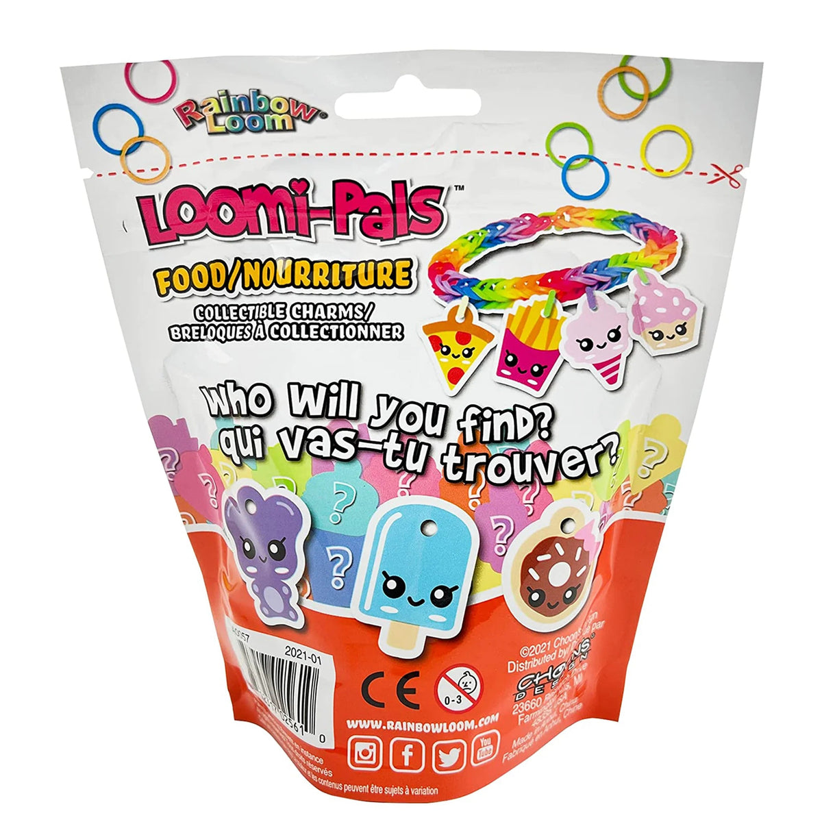 Rainbow Loom Loomie Pals® Charm Bracelet Kit -- Food