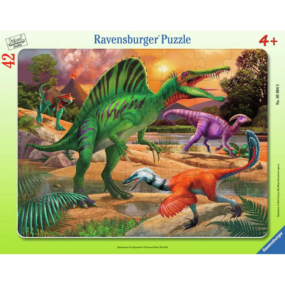 Ravensburger 42 Piece Frame Puzzle-- Dinosaurs Roam The Earth
