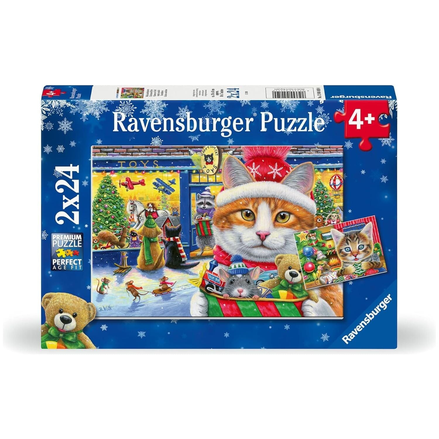 Ravensburger Christmas Kitties 2 x 24 Piece Puzzles
