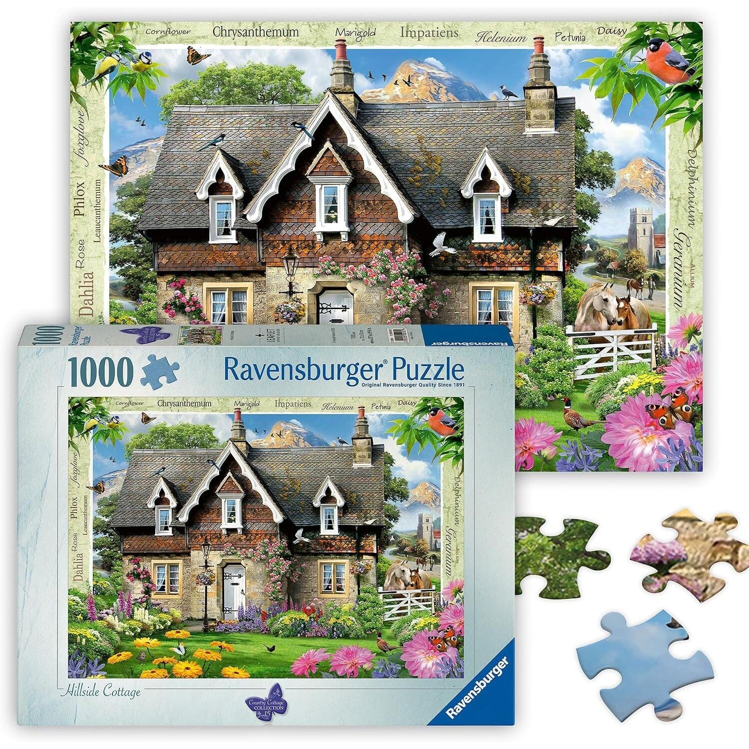 Ravensburger Hillside Cottage 1000 Piece Puzzle