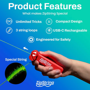 ZipString® The Orignal- Rock'it Red