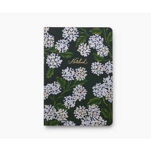 Rifle Paper  Co Assorted Set of 3 Hydrangea Notebooks