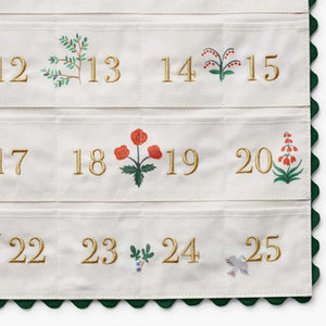 Rifle Paper Co Nativity Embroidered Hanging Advent Calendar