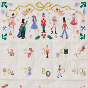 Rifle Paper Co Nutcracker Embroidered Hanging Advent Calendar
