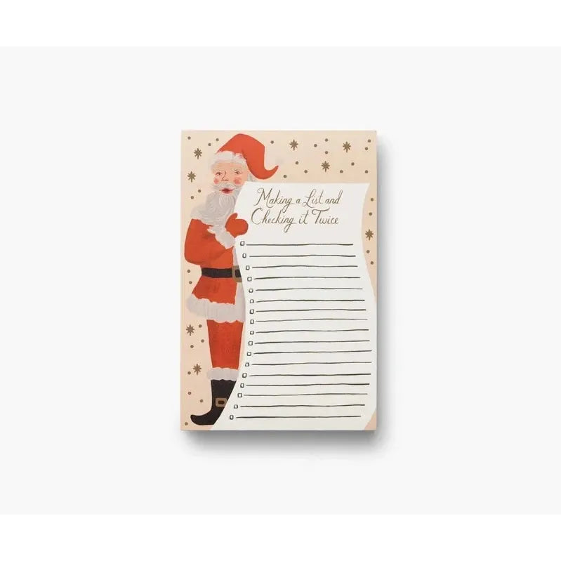 Rifle Paper Co Santa's List Notepad