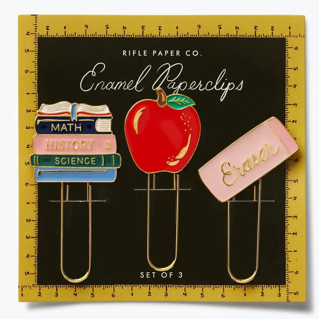 Rifle Paper Co Schoolhouse Enamel Paper Clip Set