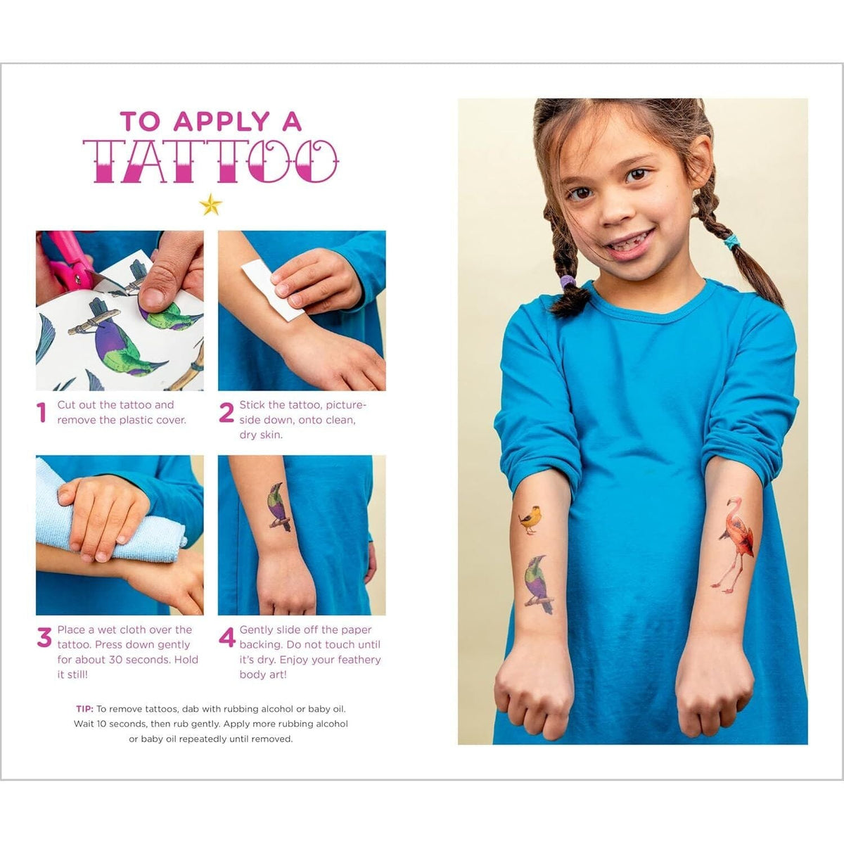 Soaring, Singing Tattoo Birds: 50 Temporary Tattoos That Teach