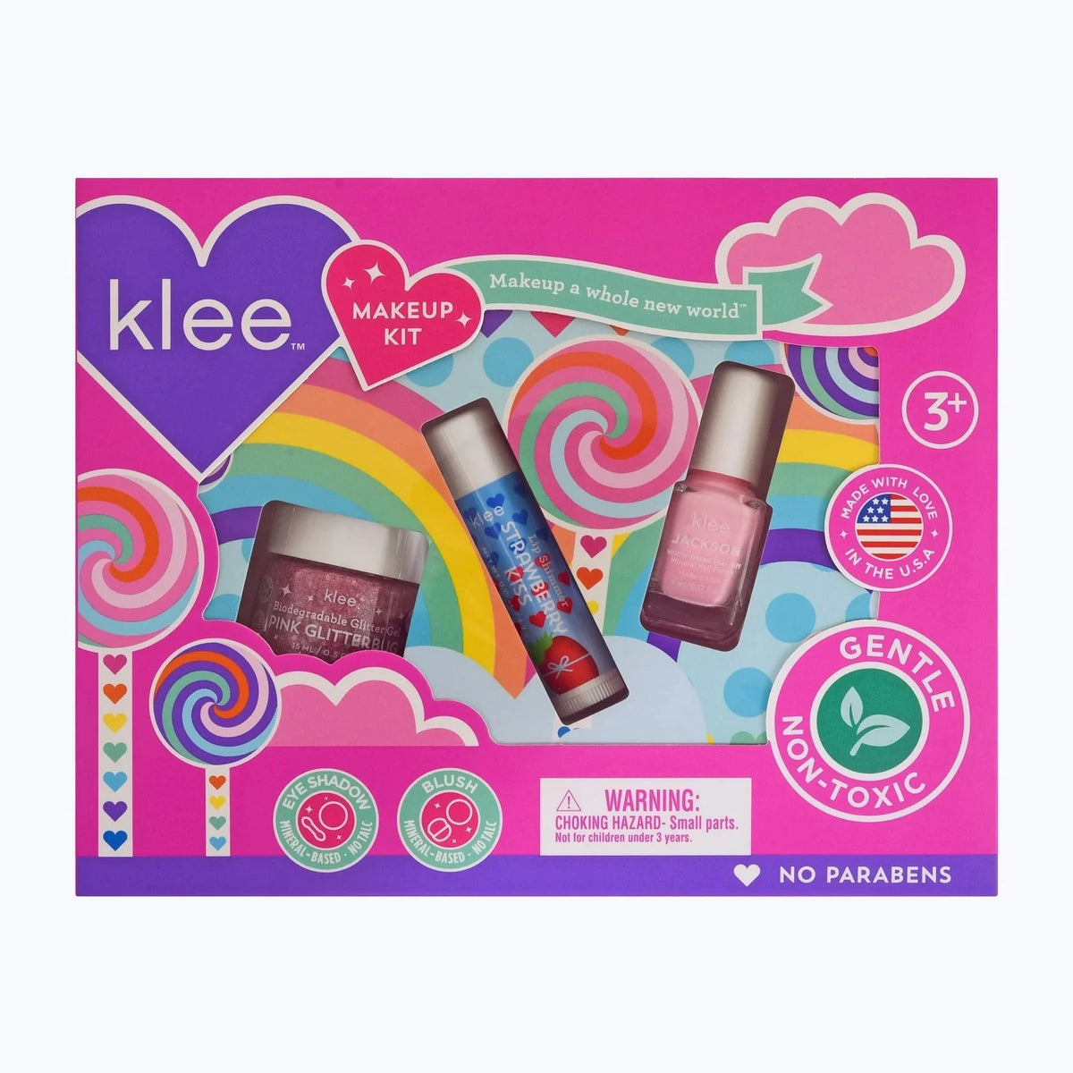 Spinning Pink Makeup Kit with Bioglitter by Klee Kids