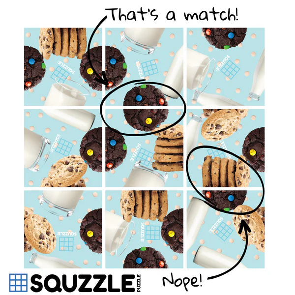 Squzzle Puzzle -- Cookies & Milk