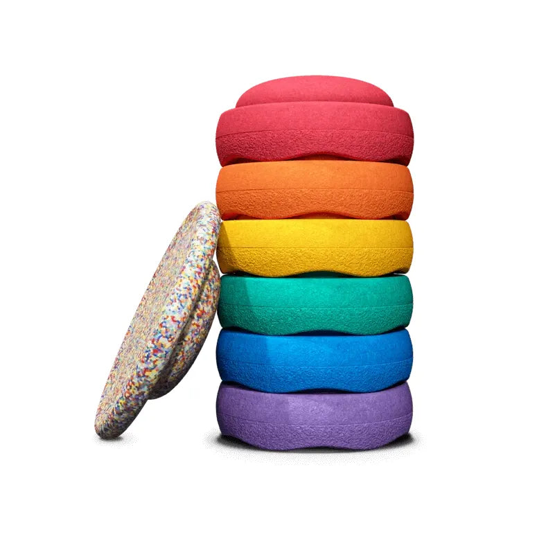 Stapelstein Rainbow Set Classic with Confetti Board (US-201606)