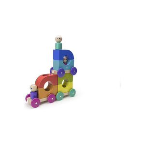 Tegu Magnetic Tram in Big Top Colorway