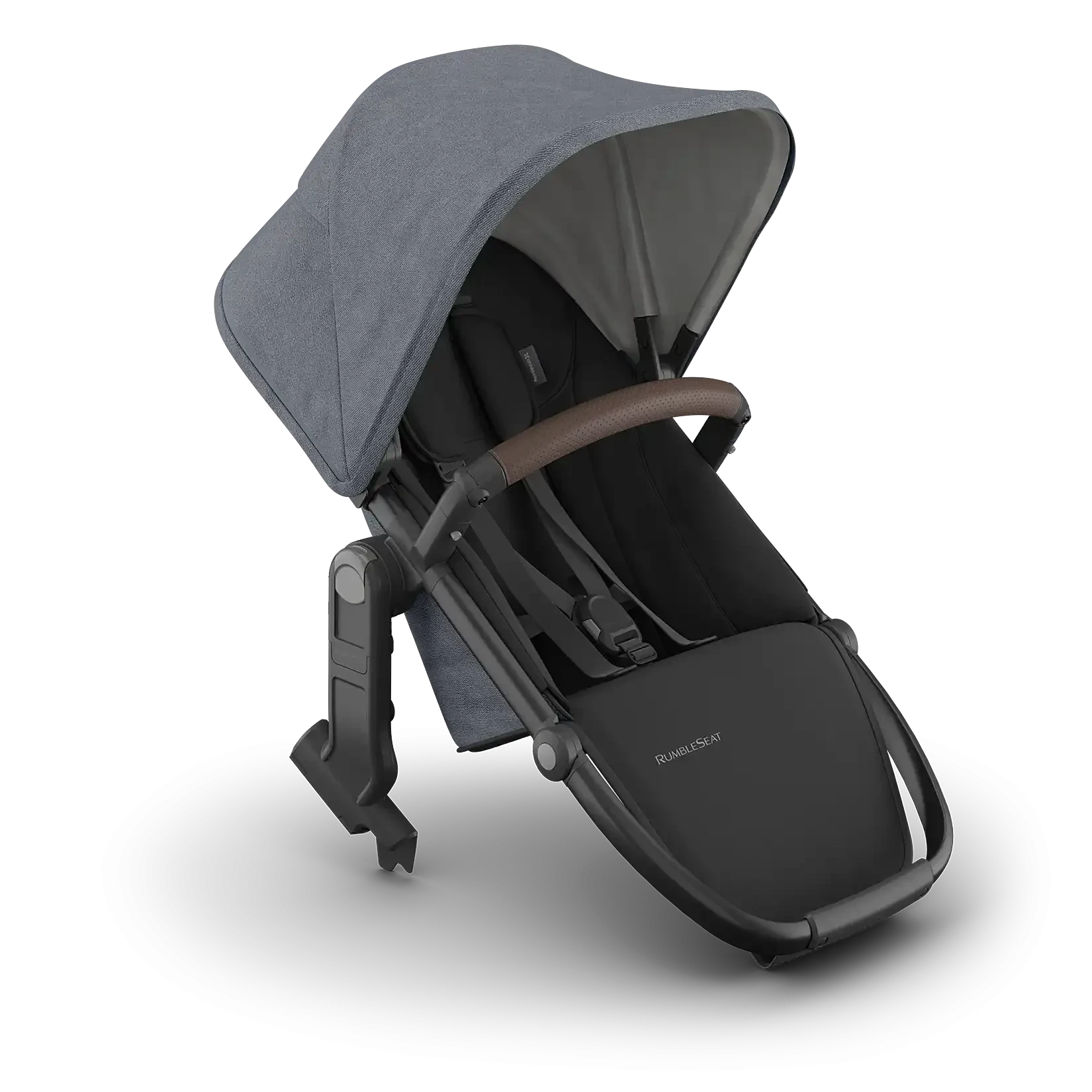 rumble seat for uppababy UPPAbaby RumbleSeat V3, Julian: Dusty Blue / Carbon Frame / Chestnut Leather