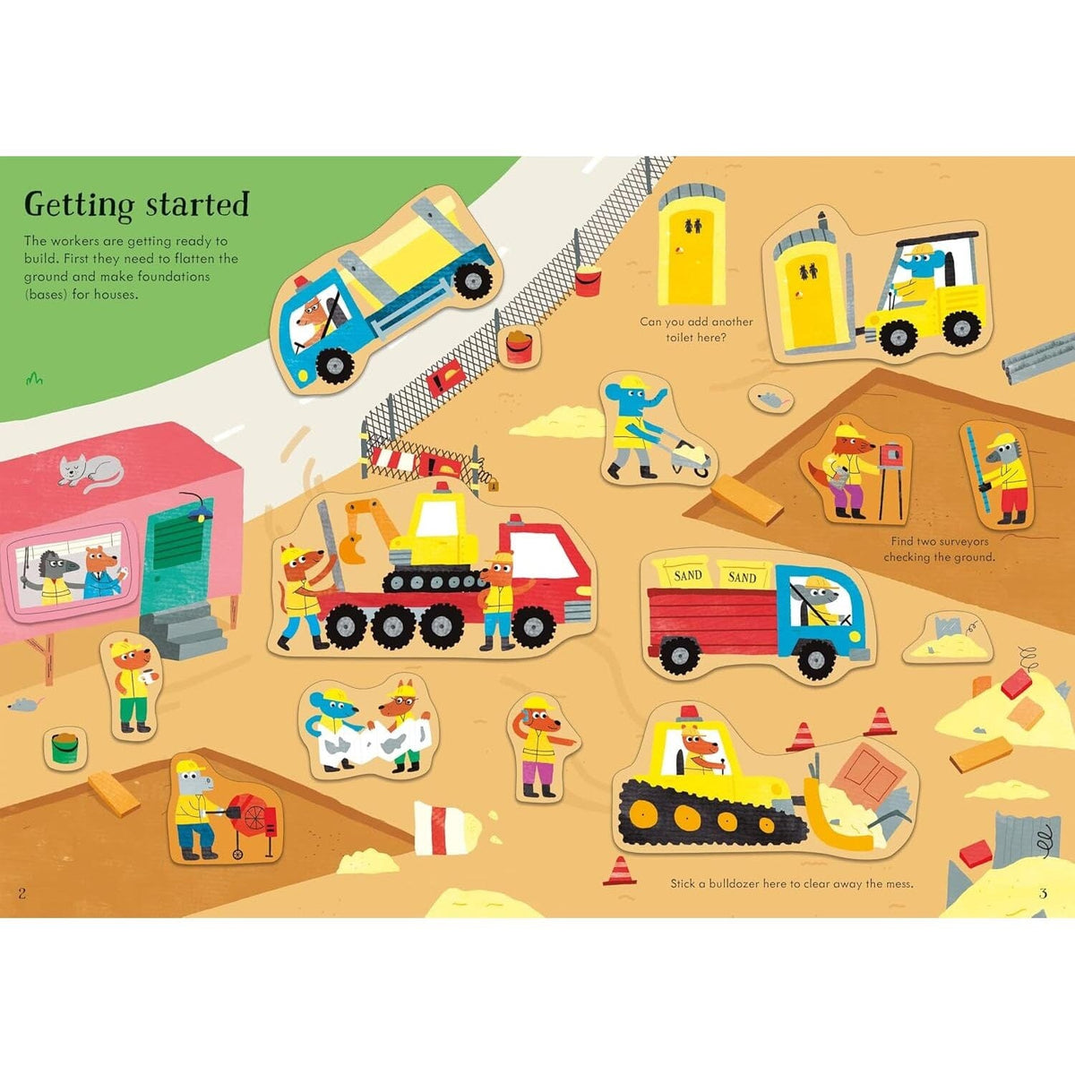 Usborne Little First Stickers: Construction Site