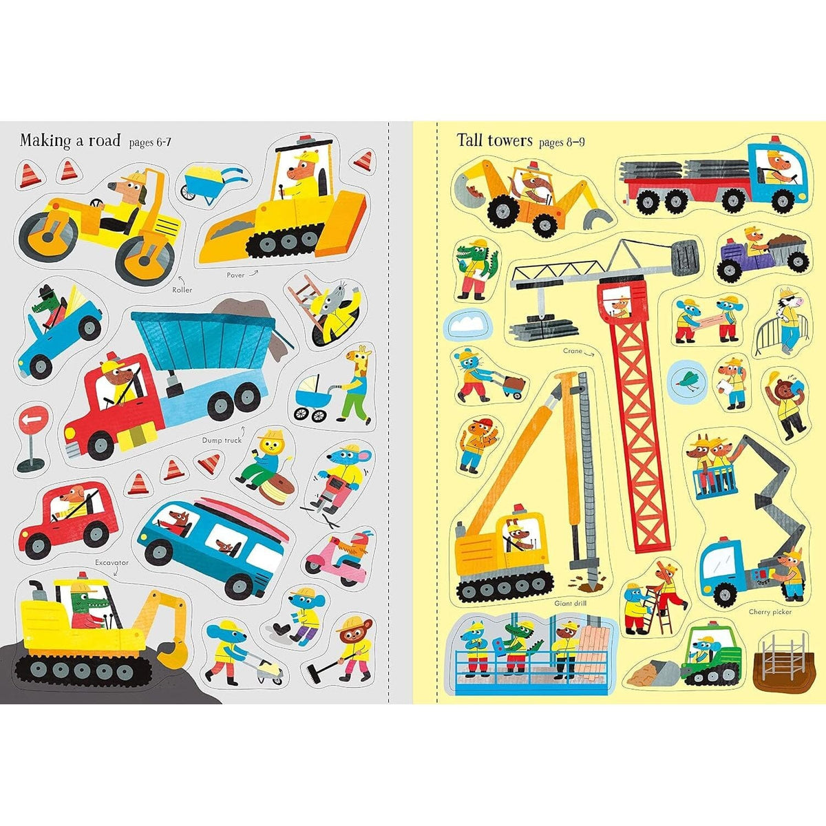 Usborne Little First Stickers: Construction Site