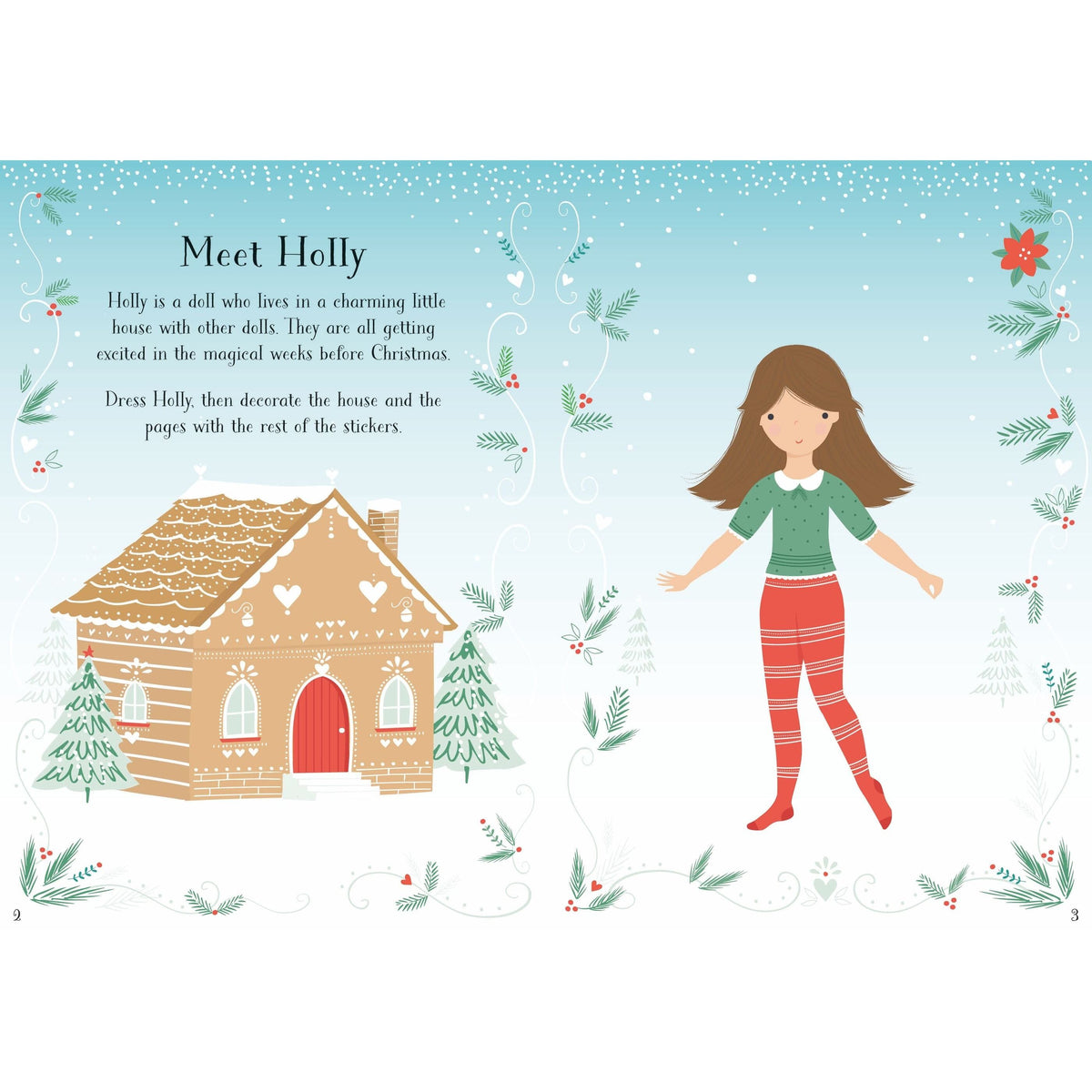 Usborne: Little Sticker Dolly Dressing Christmas Book