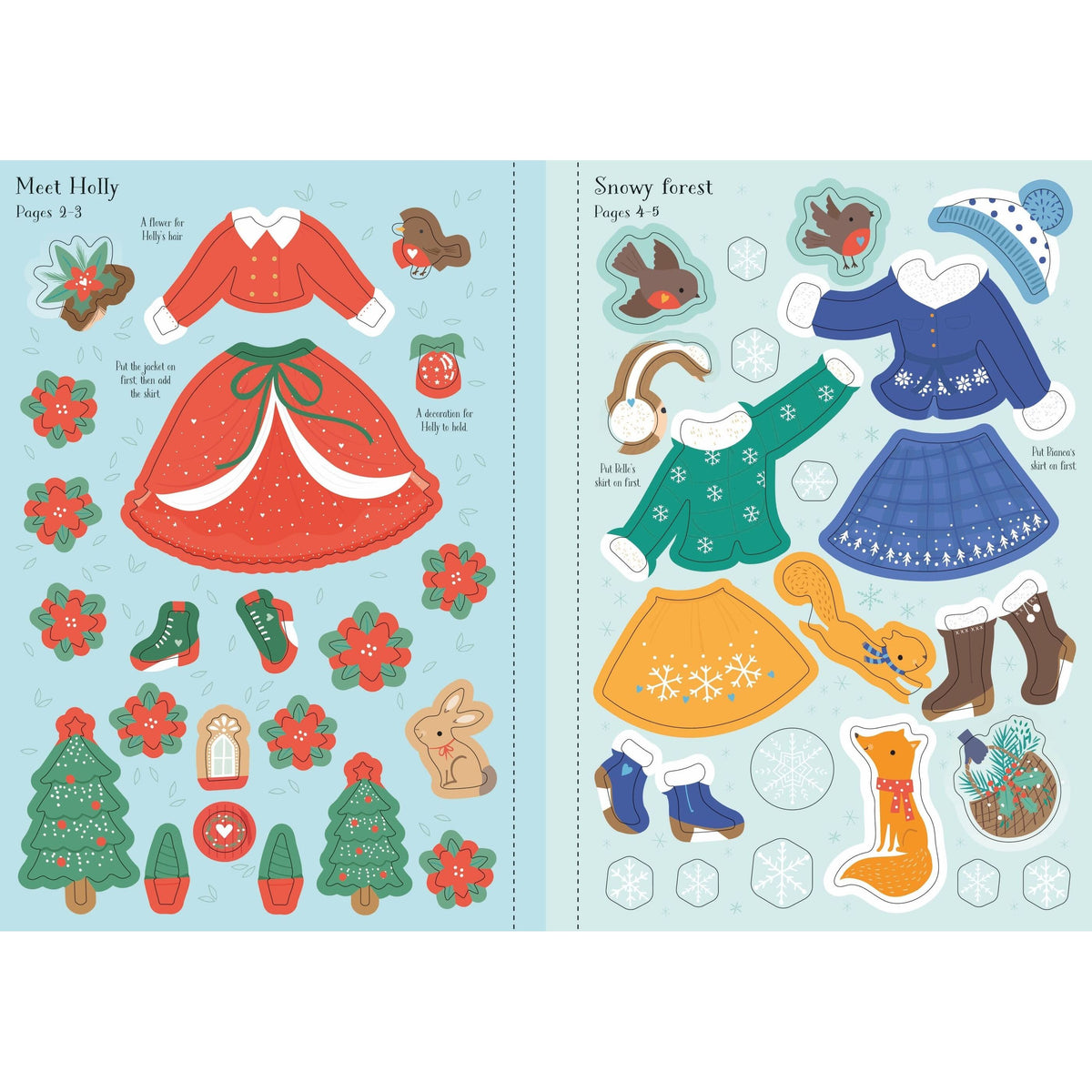 Usborne: Little Sticker Dolly Dressing Christmas Book