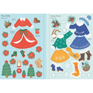 Usborne: Little Sticker Dolly Dressing Christmas Book