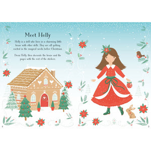 Usborne: Little Sticker Dolly Dressing Christmas Book