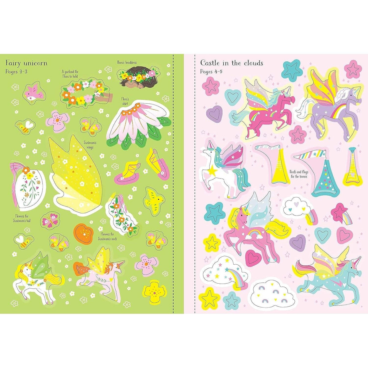 Usborne Little Sticker Dolly Dressing: Unicorns