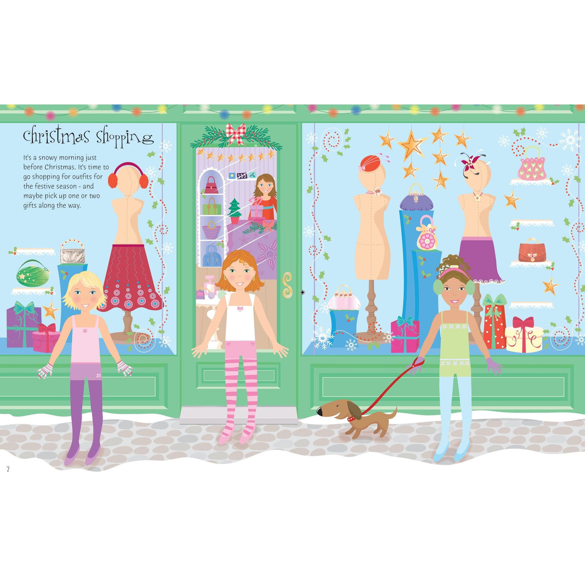 Usborne: Sticker Dolly Dressing Christmas Book