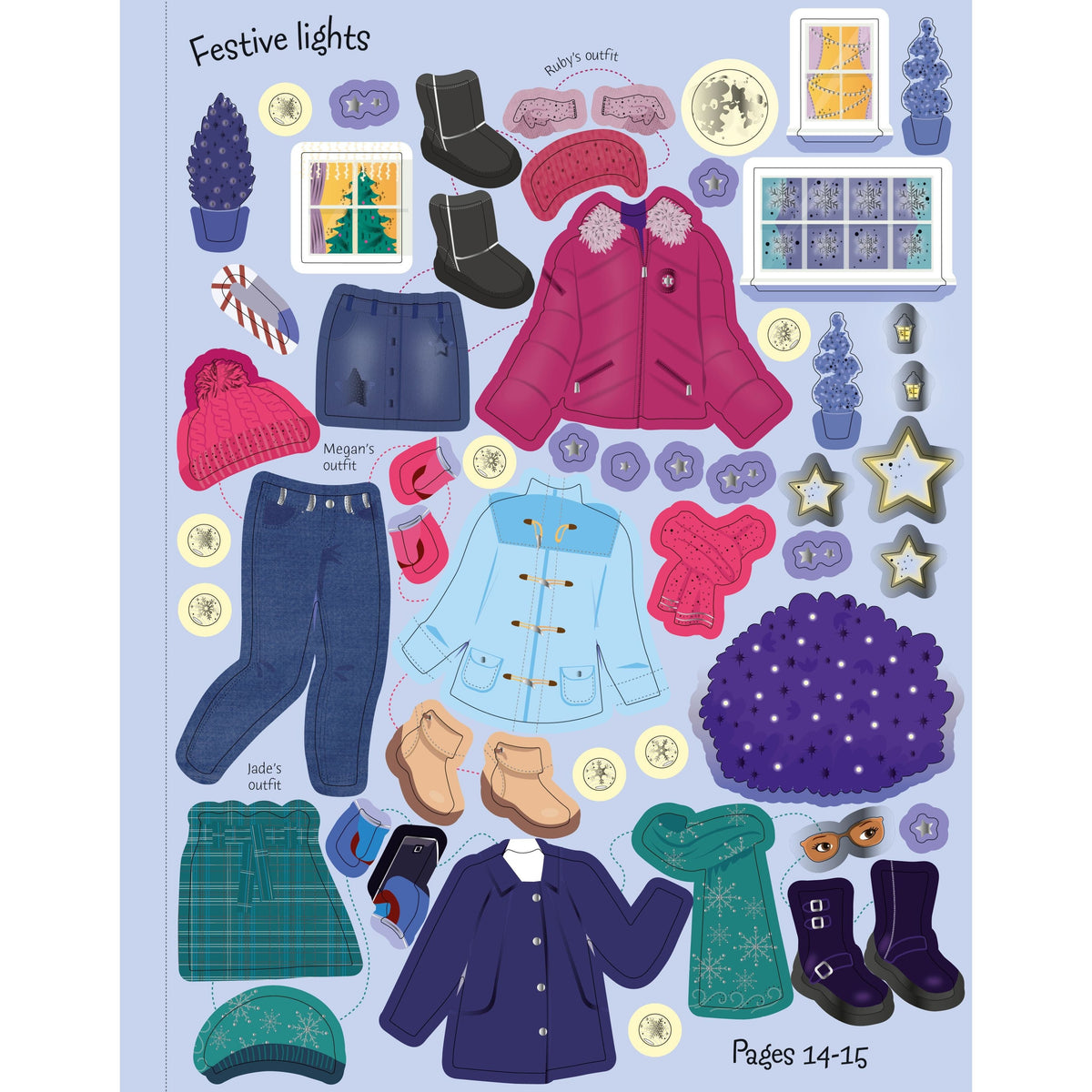 Usborne: Sticker Dolly Dressing Winter Wonderland Book