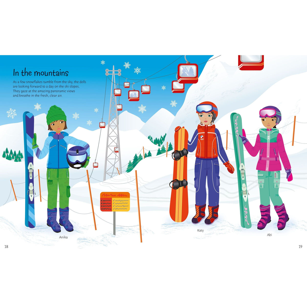 Usborne: Sticker Dolly Dressing Winter Wonderland Book