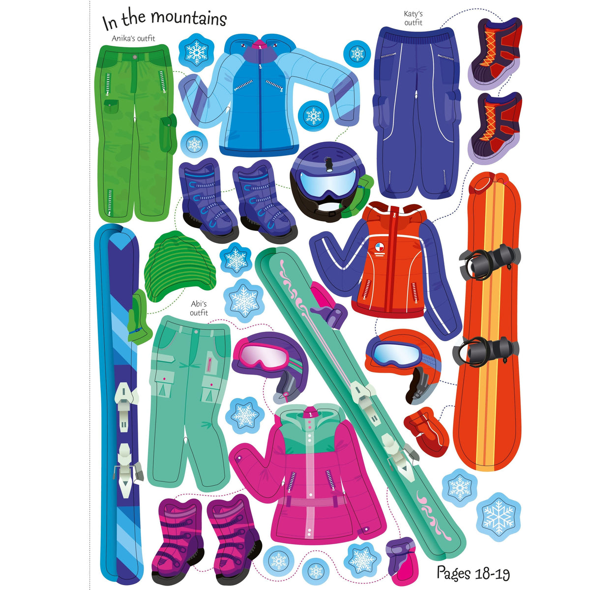 Usborne: Sticker Dolly Dressing Winter Wonderland Book