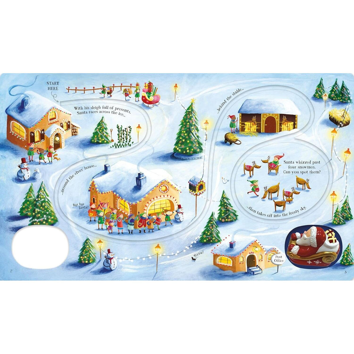 Usborne Wind-Up Santa's Sleigh Book and Toy Combo