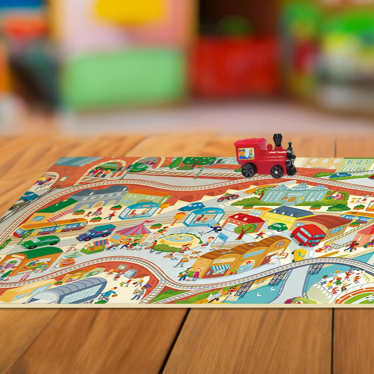 Usborne Wind-Up Train Toy and Book Combo