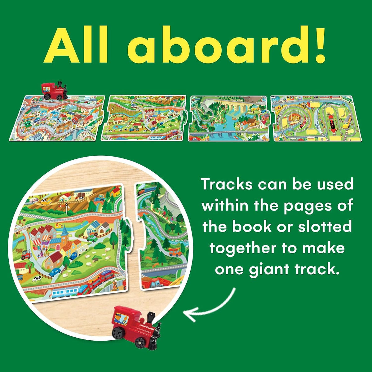 Usborne Wind-Up Train Toy and Book Combo