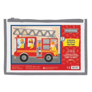 12-Piece Puzzle Pouch -- Fire Truck