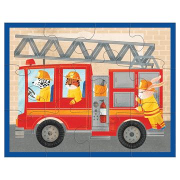 12-Piece Puzzle Pouch -- Fire Truck