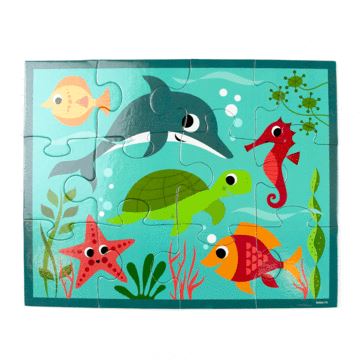 12-Piece Puzzle Pouch -- Under the Sea