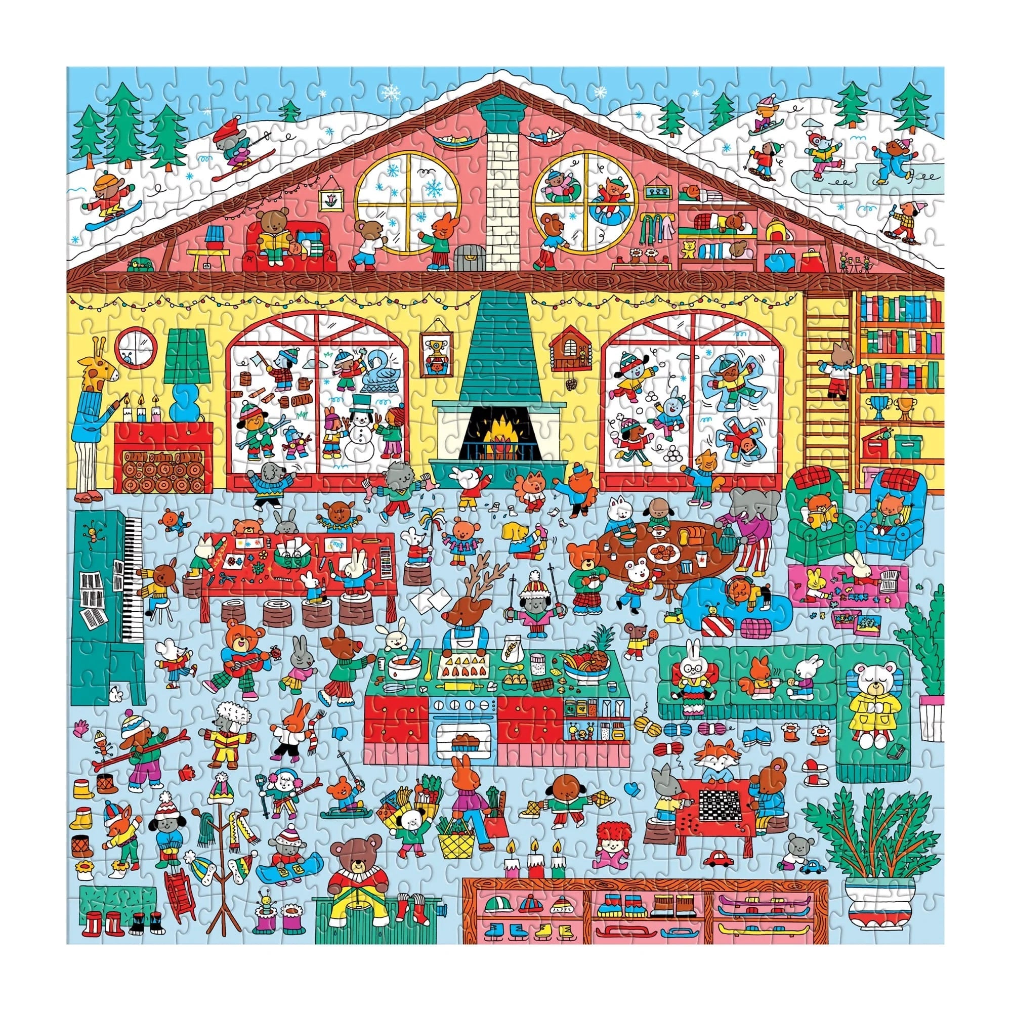 500 Piece Puzzle -- Search and Find Winter Chalet
