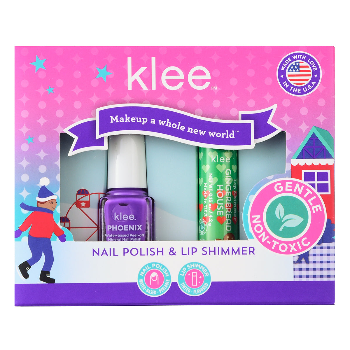 Angel's Delight -- Holiday Nail Polish and Lip Shimmer Set by Klee Kids