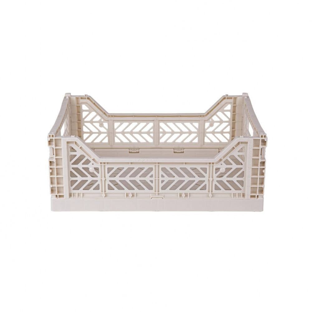 Aykasa Medium Folding Crate in Coconut Milk