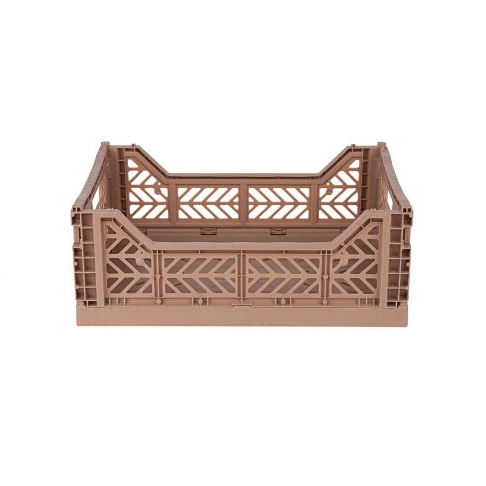 Aykasa Medium Folding Crate in Warm Taupe