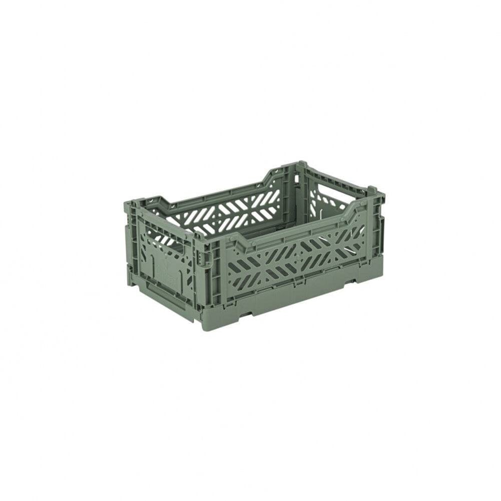 Aykasa Small Folding Crate in Almond Green