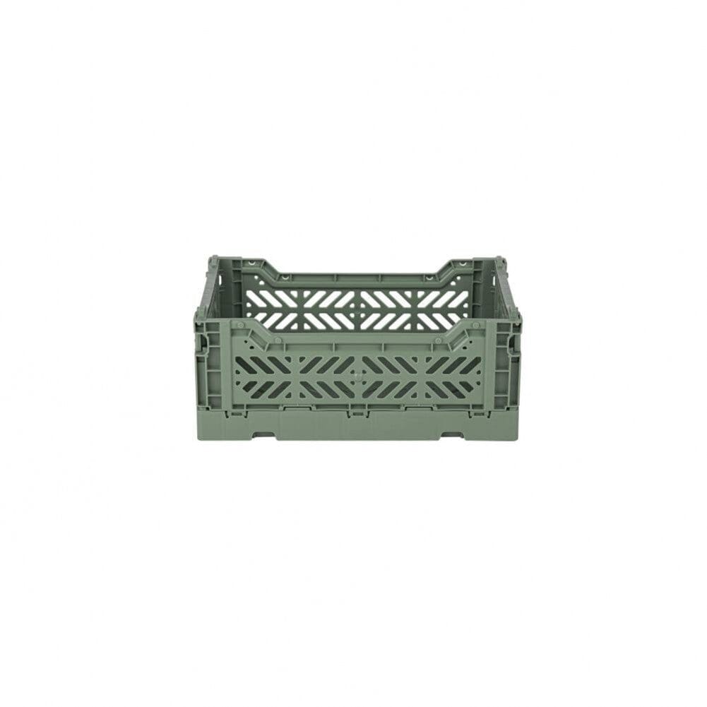 Aykasa Small Folding Crate in Almond Green