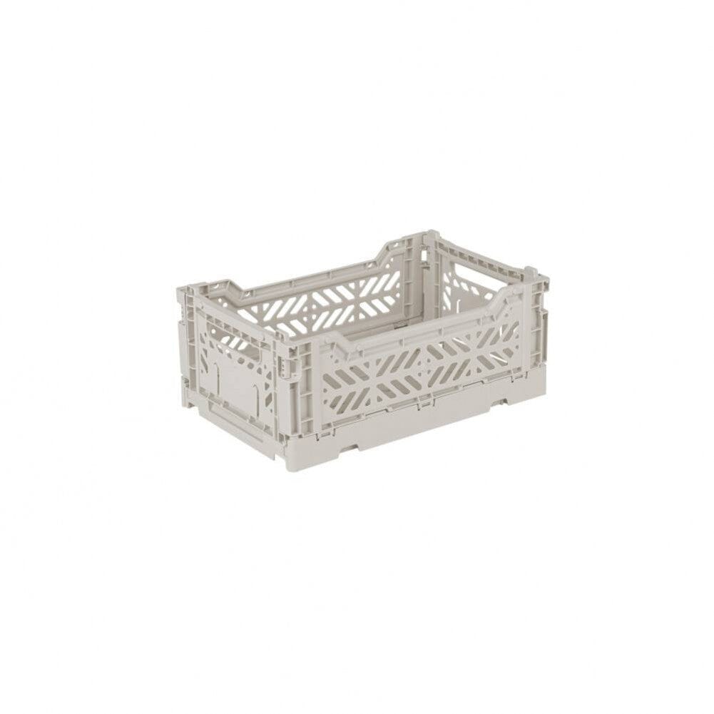 Aykasa Small Folding Crate in Light Gray