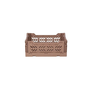 Aykasa Small Folding Crate in Warm Taupe