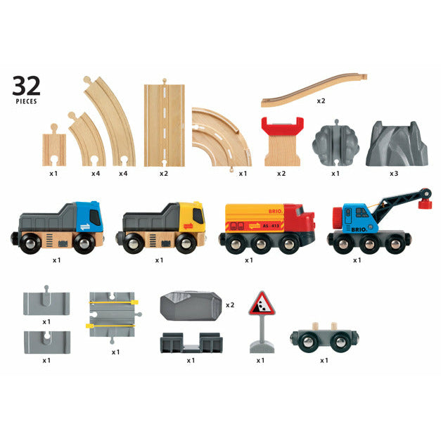Amazon.com: BRIO World 33210 - Rail & Road Loading Set - 32